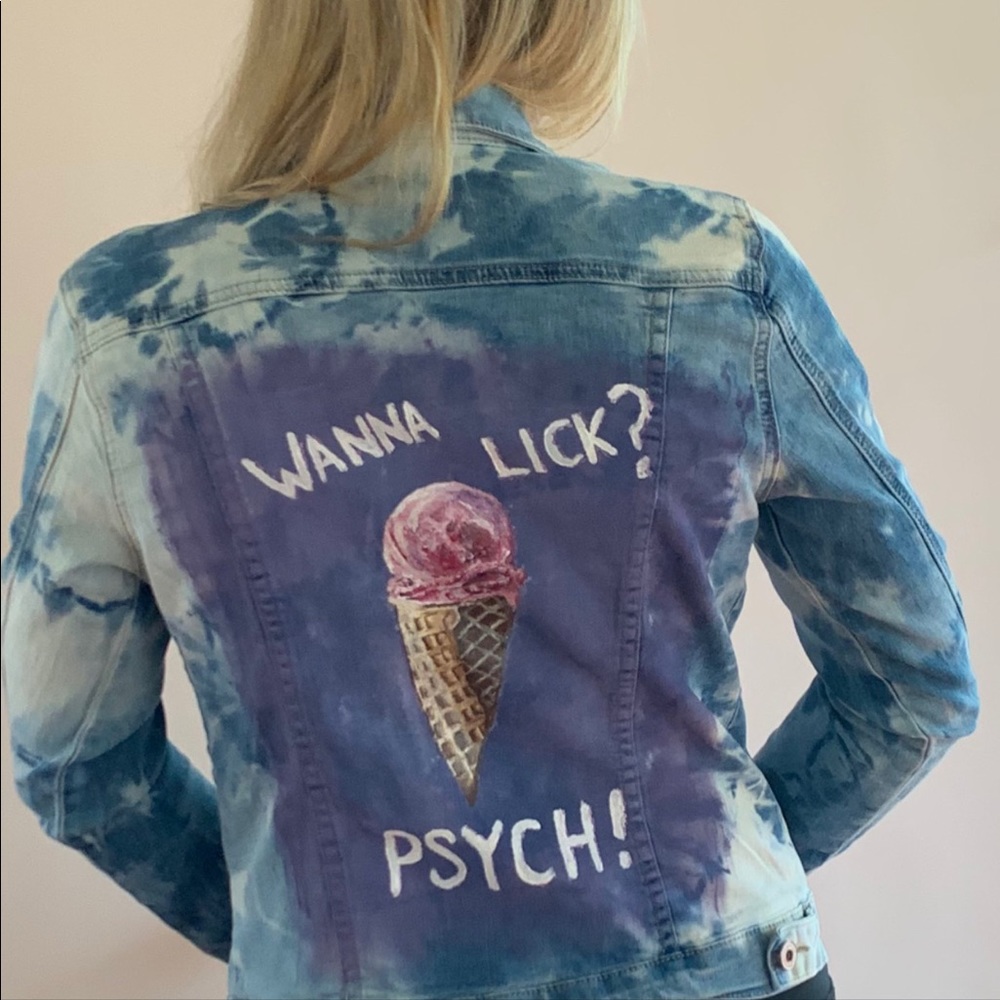 Hand painted denim jacket